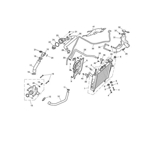 Système de Refroidissement Tiger 1050 (VIN 287504 à 570058) Micro-Fiche