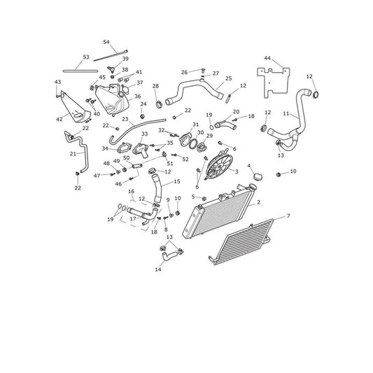 Système de Refroidissement Tiger 800 XC (VIN jusqu'au 674841) Micro-Fiche