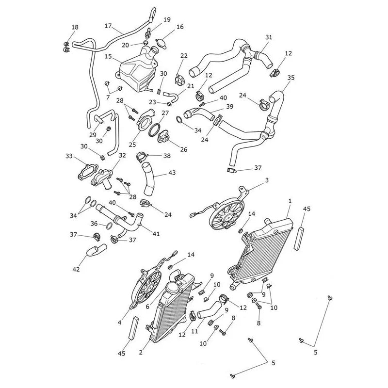 Système de Refroidissement Tiger 850 Sport Micro-Fiche