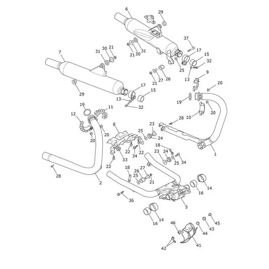 Système d'Échappement Bonneville T120 VIN AC6130 à CL9402 Micro-Fiche