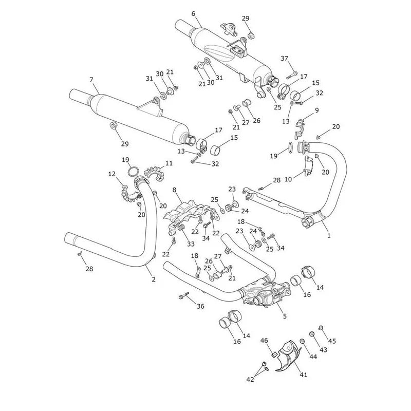 Système d'Échappement Bonneville T120 VIN AC6130 à CL9402 Micro-Fiche