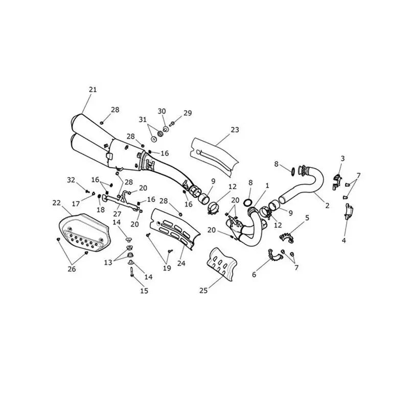 Système d'Échappement Scrambler 1200 XE VIN à partir de CL1737 Micro-Fiche