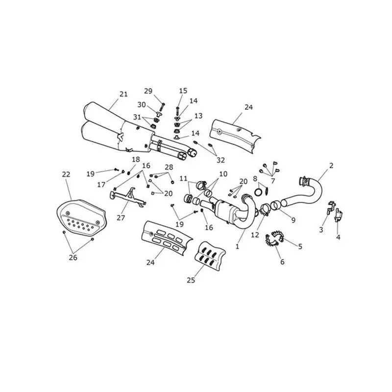 Système d'Échappement Scrambler 1200 XE VIN jusqu'au AC8498 Micro-Fiche