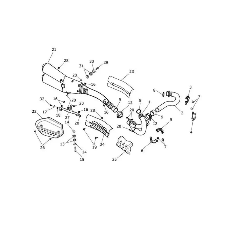 Système d'Échappement Scrambler 1200 XE VIN BP0885 à CL1736 Micro-Fiche