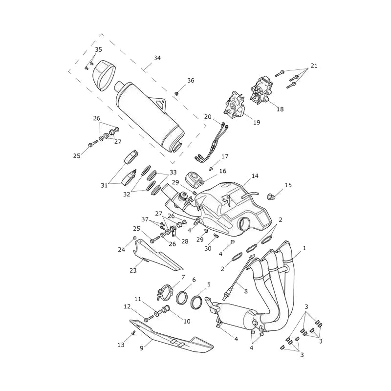 Système d'Échappement Speed Triple 1200 RR Micro-Fiche