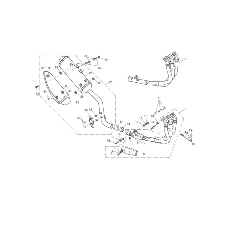 Système d'Échappement Tiger 1050 (VIN 287504 à 570058) Micro-Fiche