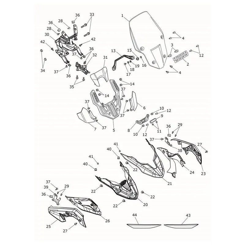 Tête de Fourche Tiger 900 Alpine Micro-Fiche
