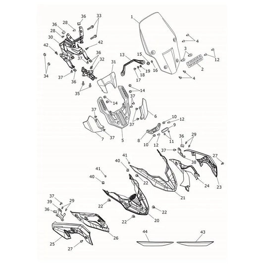 Tête de Fourche Tiger 900 Alpine Micro-Fiche