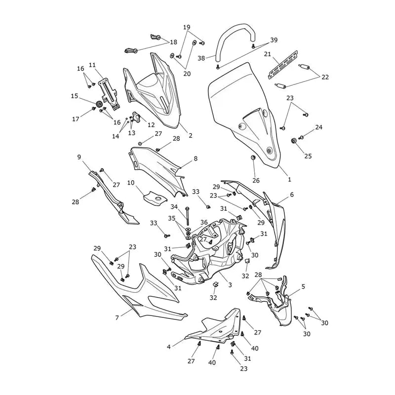 Tête de Fourche Tiger Sport 660 VIN jusqu'au CB9285 Micro-Fiche