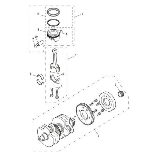 Vilebrequin, Pistons, Chemises, Bielles Bonneville T120 Black VIN AD0139 à CM2827