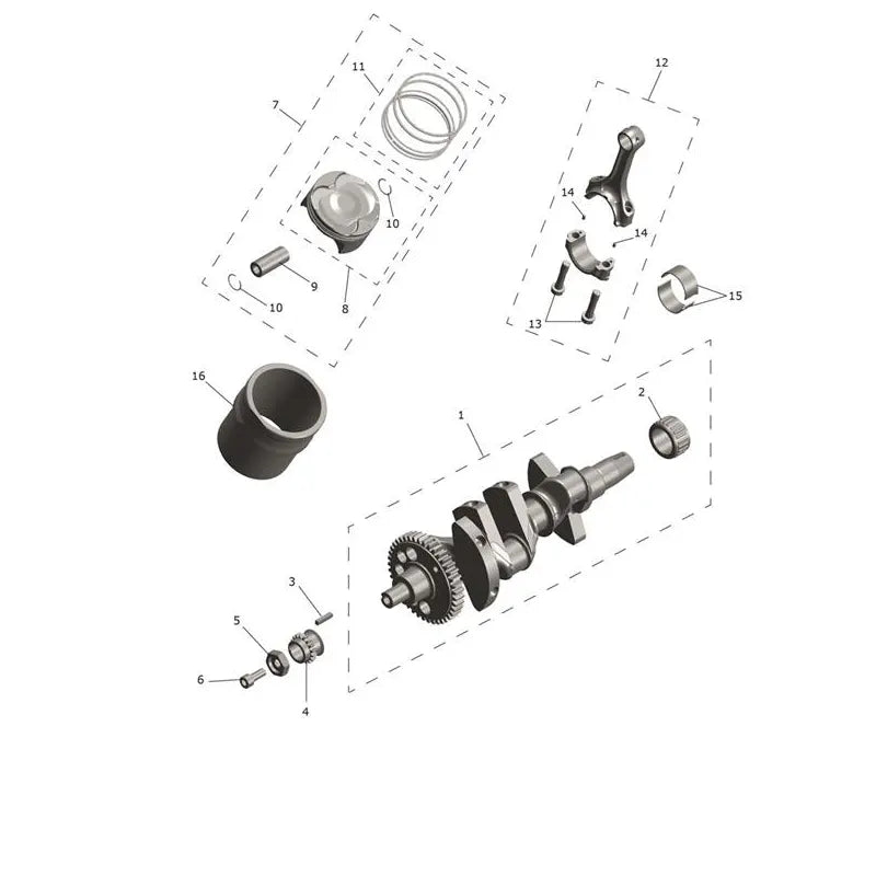 Vilebrequin, Pistons, Chemises, Bielles Daytona 660 VIN jusqu'au CM3406 Micro-Fiche