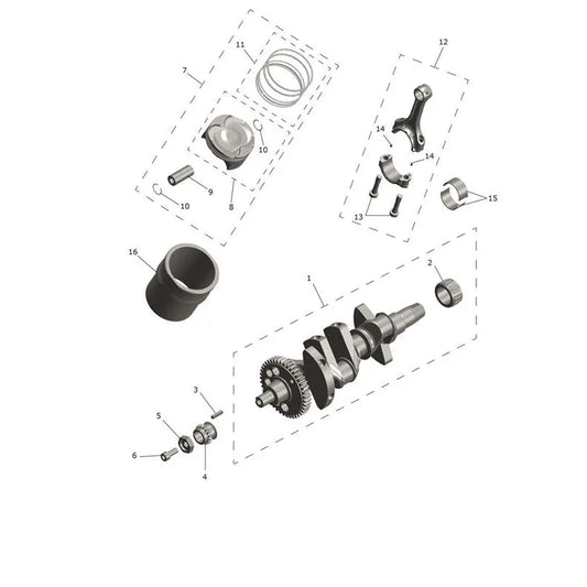Vilebrequin, Pistons, Chemises, Bielles Daytona 660 VIN jusqu'au CM3406 Micro-Fiche