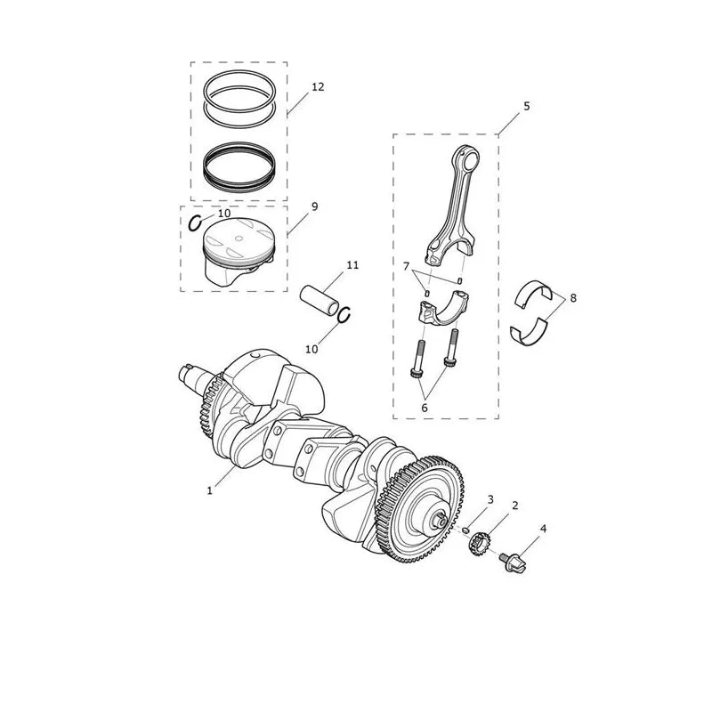 Vilebrequin, Pistons, Chemises, Bielles Rocket 3 GT Micro-Fiche