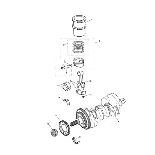 Vilebrequin, Pistons, Chemises, Bielles Speed Triple 1050 VIN 461332 à 735437 Micro-Fiche