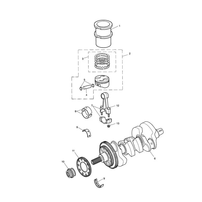 Vilebrequin, Pistons, Chemises, Bielles Speed Triple 1050 R VIN jusqu'au 735336 Micro-Fiche