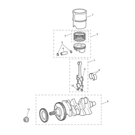 Vilebrequin, Pistons, Chemises, Bielles Speed Triple 1050 S (VIN à partir de 867685) Micro-Fiche