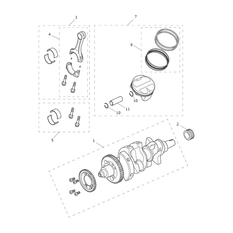 Vilebrequin, Pistons, Chemises, Bielles Speed Triple 1200 RR Micro-Fiche
