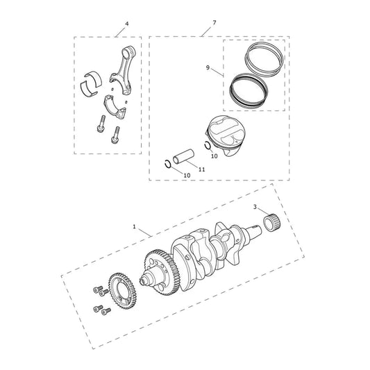 Vilebrequin, Pistons, Chemises, Bielles Speed Triple 1200 RX Micro-Fiche