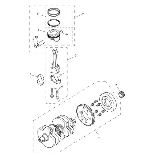 Vilebrequin, Pistons, Chemises, Bielles Speed Twin 1200 VIN AE2311 à CA0786 Micro-Fiche
