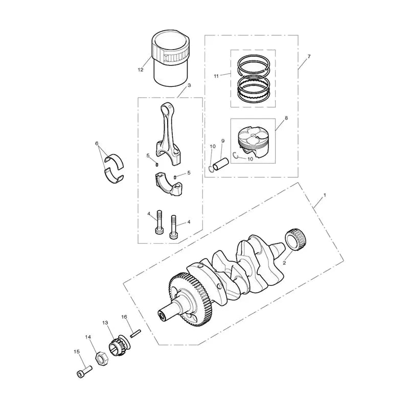 Vilebrequin, Pistons, Chemises, Bielles Street Triple 675R (VIN 560477 à 806645)