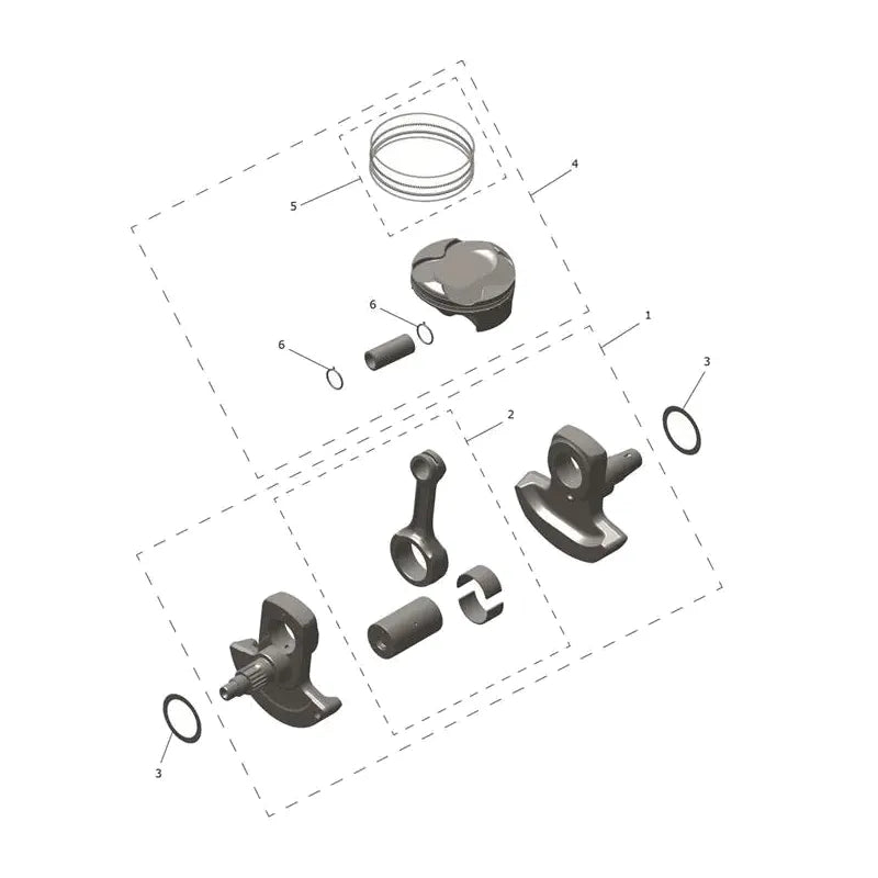 Vilebrequin, Pistons, Chemises, Bielles TF 450-C Micro-Fiche