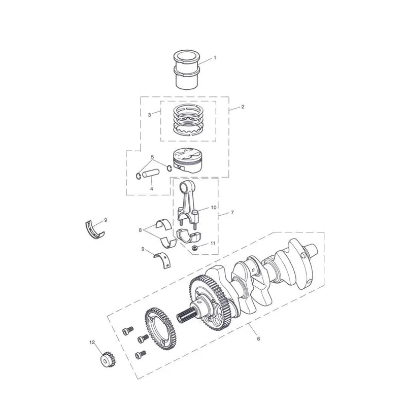 Vilebrequin, Pistons, Chemises, Bielles Tiger 1050 (VIN 287504 à 570058) Micro-Fiche