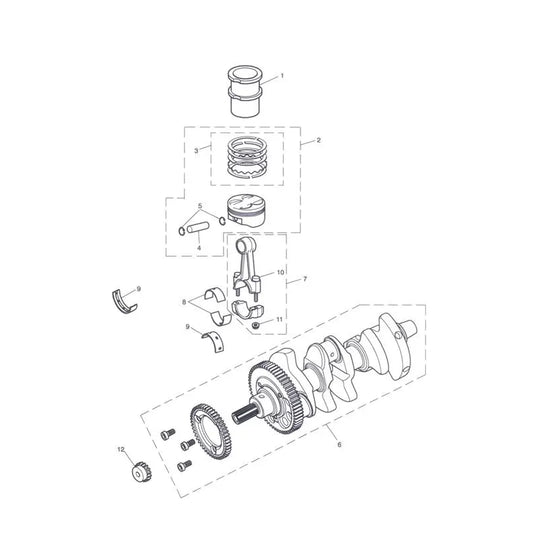 Vilebrequin, Pistons, Chemises, Bielles Tiger 1050 (VIN 287504 à 570058) Micro-Fiche
