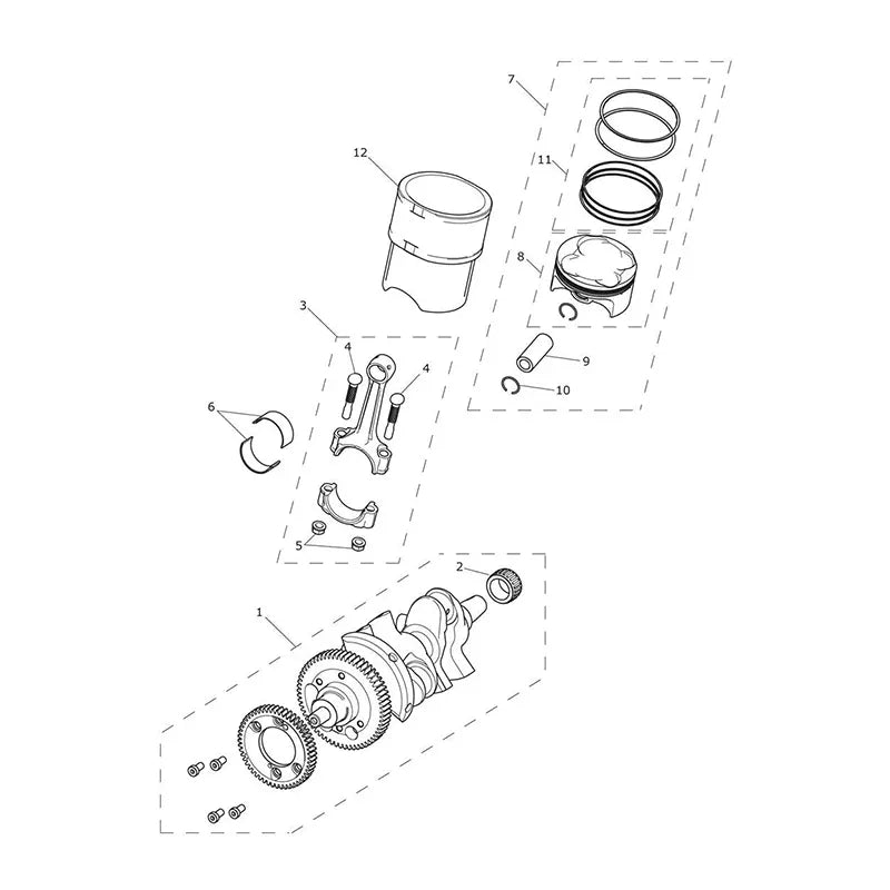 Vilebrequin, Pistons, Chemises, Bielles