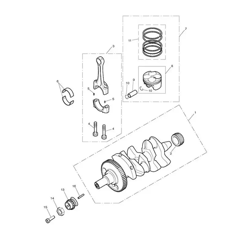 Vilebrequin, Pistons, Chemises, Bielles