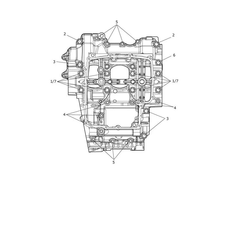Vis de Carter Moteur Daytona 660 VIN jusqu'au CM3406 Micro-Fiche