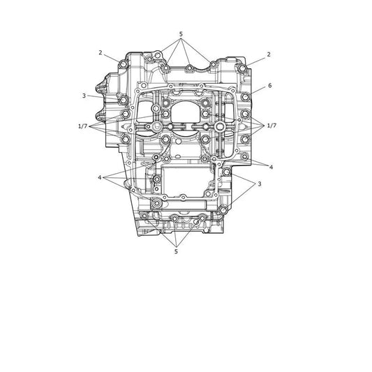 Vis de Carter Moteur Daytona 660 VIN jusqu'au CM3406 Micro-Fiche
