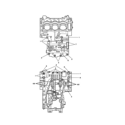 Vis de Carter Moteur Speed Triple 1050 R VIN jusqu'au 735336 Micro-Fiche