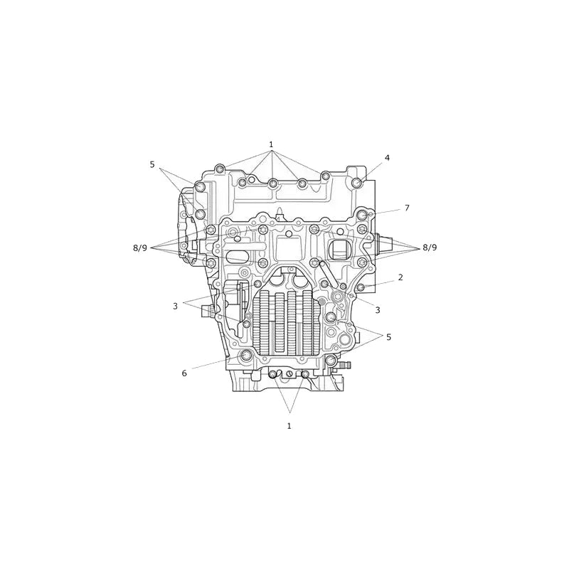 Vis de Carter Moteur Speed Triple 1200 RS VIN à partir de CD3148 Micro-Fiche