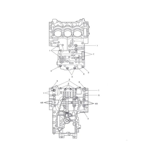 Vis de Carter Moteur Tiger Sport 1050 VIN 570059 à 750469 Micro-Fiche